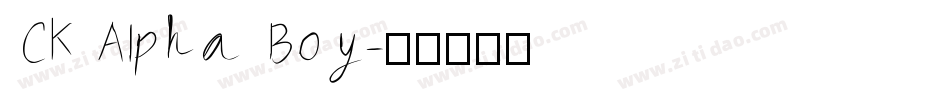 CK Alpha Boy字体转换